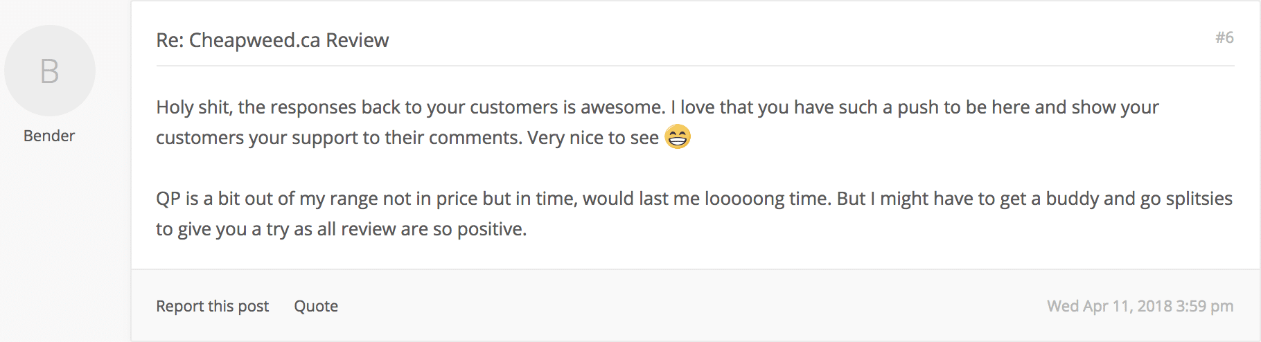 Cheapweed ca Reviews