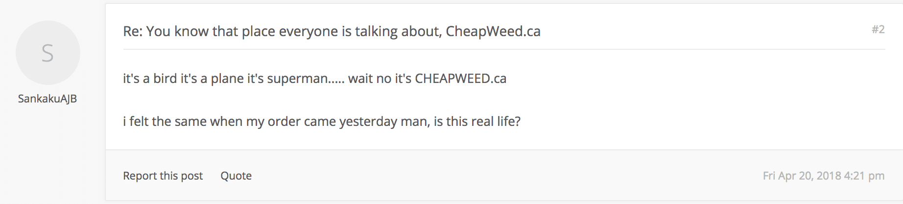Cheapweed ca Reviews