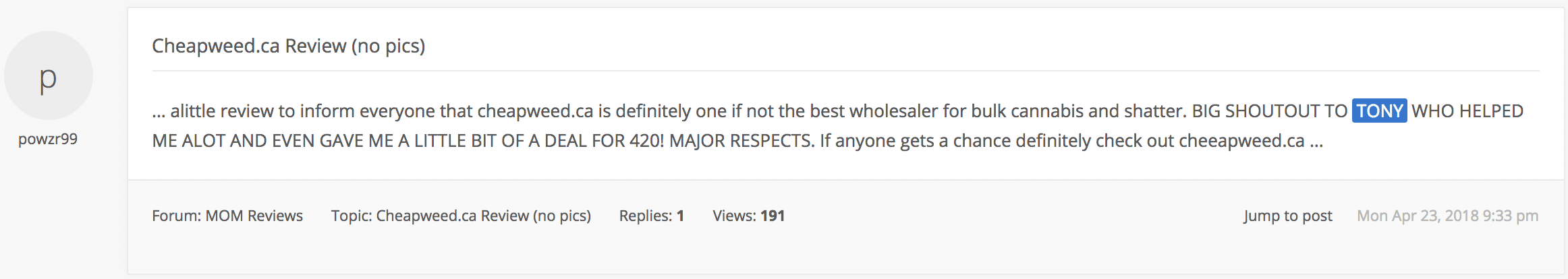 Cheapweed ca Reviews