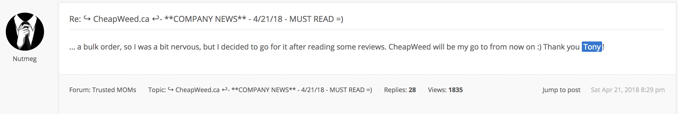 Cheapweed ca Reviews