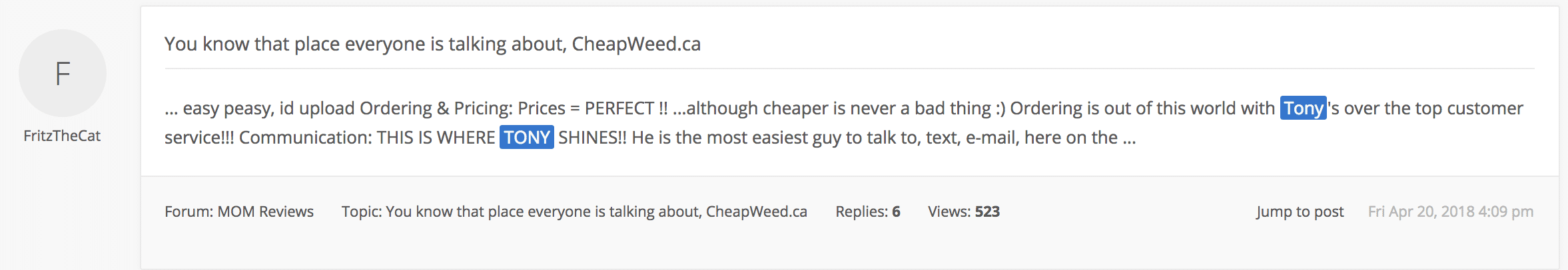 Cheapweed ca Reviews