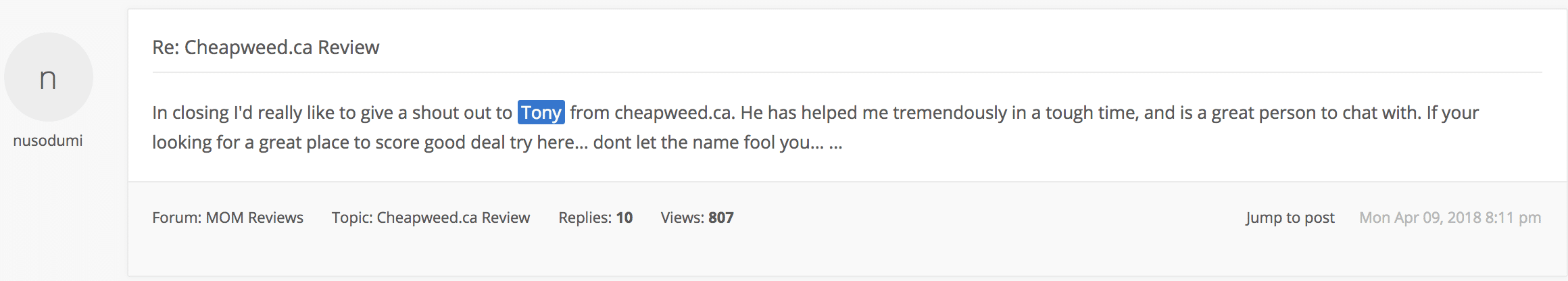 Cheapweed ca Reviews