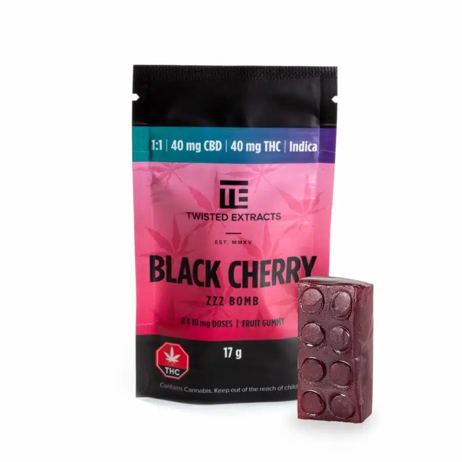 ZZZ Jelly Bomb - Black Cherry (40mg CBD:40mg THC) Indica
